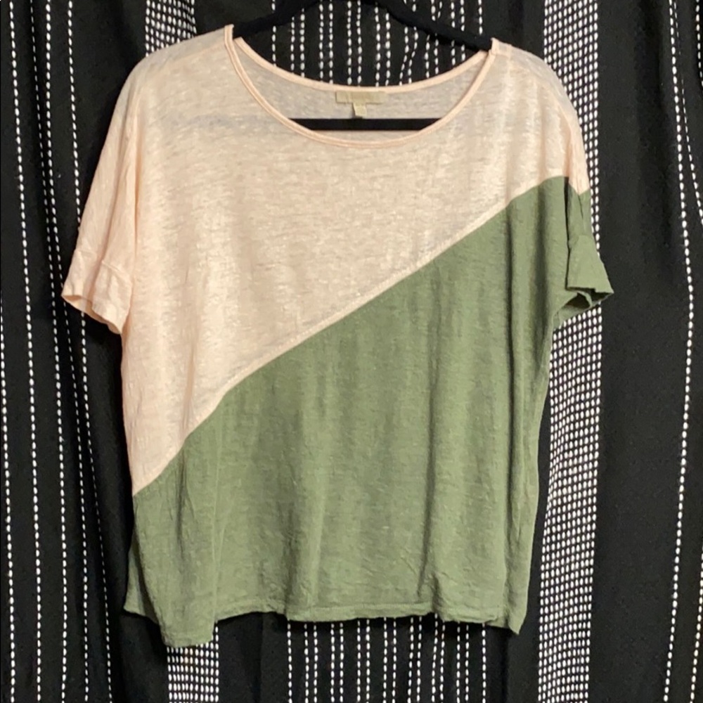 Bordeaux Two Tone Linen T. Pink and Green.
